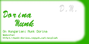 dorina munk business card